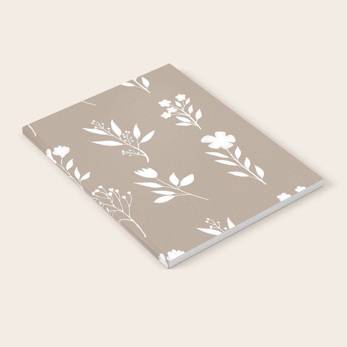 White Flower Pattern_02 Notebook Gallery Image 1
