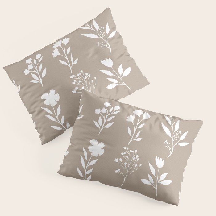 White Flower Pattern_02 Pillow Sham Gallery Image 1
