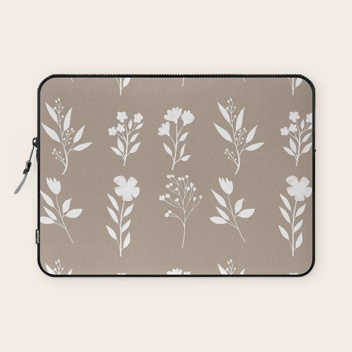 White Flower Pattern_02 Laptop Sleeve Gallery Image 1
