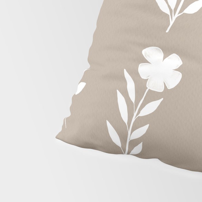 White Flower Pattern_02 Pillow Sham Gallery Image 4