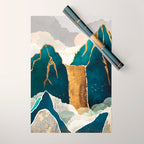 Golden Waterfall Wrapping Paper Gallery Image 1