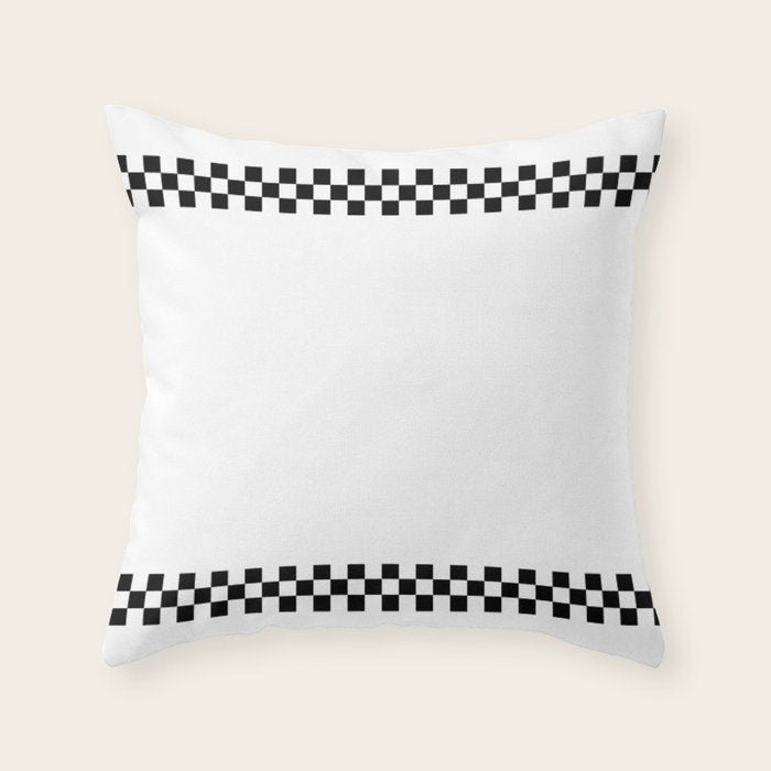 White and Black Chessboard Striped Pattern  Throw Pillows Home Decor and More Throw Pillow Gallery Image 6