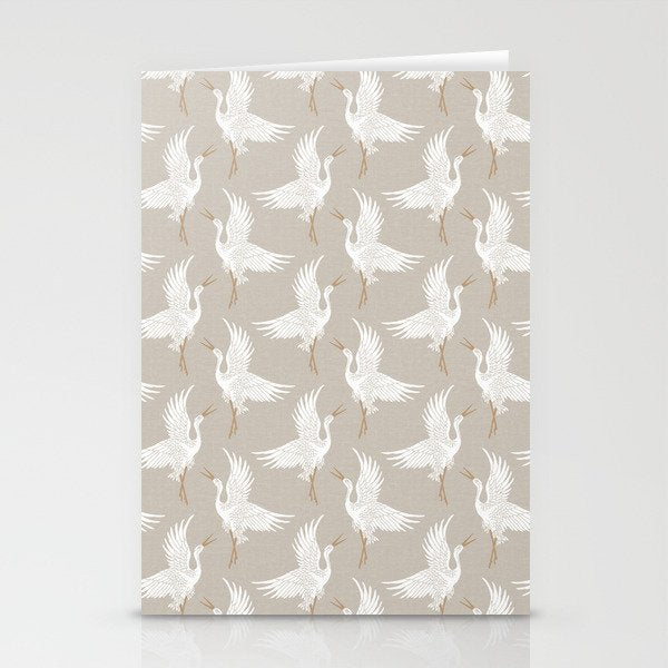 Cranes Neutral Stationery Card Gallery Image 2