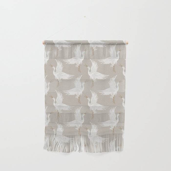 Cranes Neutral Wall Hanging Gallery Image 1
