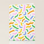 Fun colorful line doodle art pattern Stationery Card Gallery Image 2