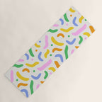 Fun colorful line doodle art pattern Yoga Mat Gallery Image 1