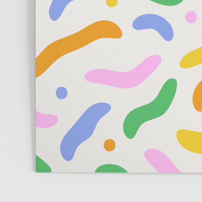 Fun colorful line doodle art pattern Poster Gallery Image 3