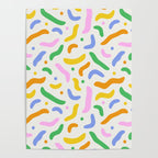 Fun colorful line doodle art pattern Poster Gallery Image 4