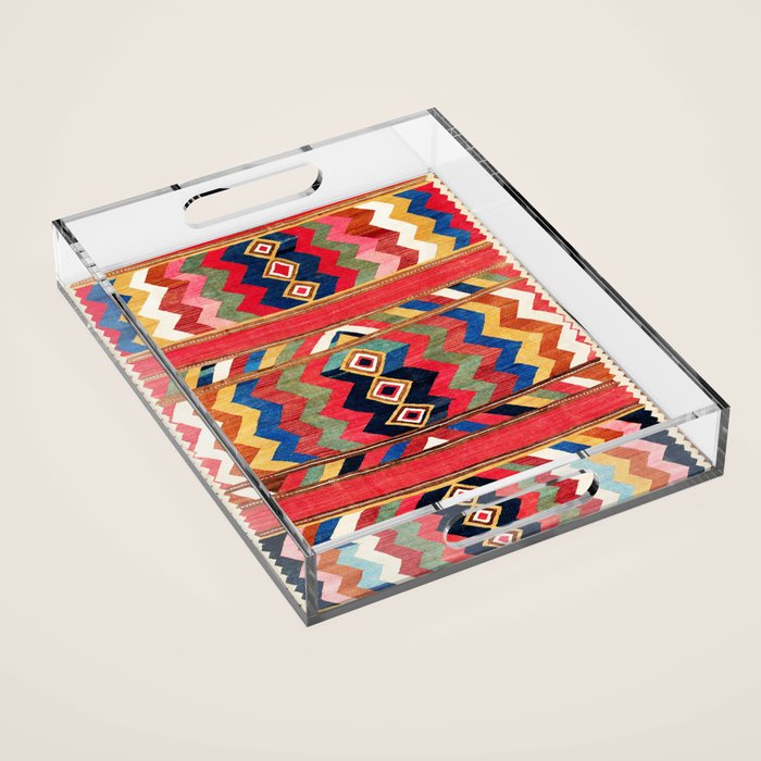Bolan Varamin North Persian Kilim Acrylic Tray Gallery Image 1