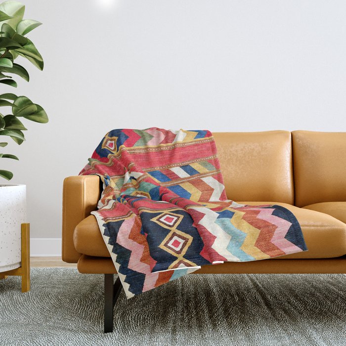 Bolan Varamin North Persian Kilim Throw Blanket Gallery Image 1
