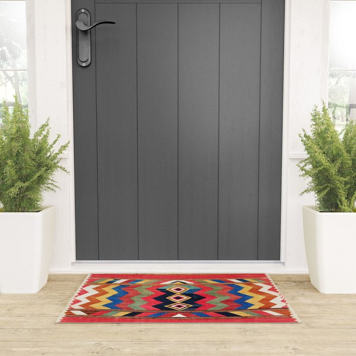 Bolan Varamin North Persian Kilim Welcome Mat Gallery Image 3