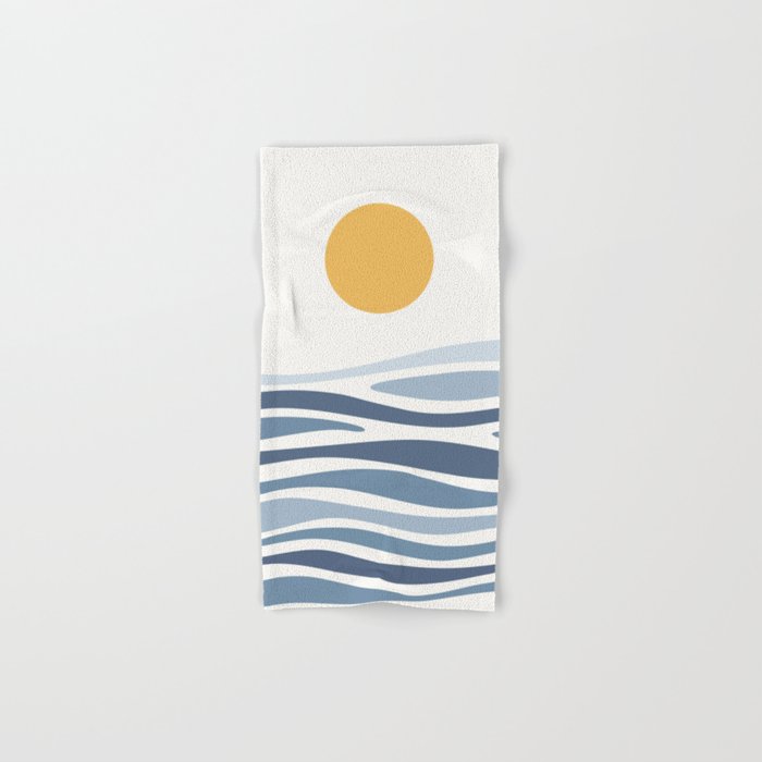 Blue Ocean Waves and the Sun Bath Towel Gallery Image 1