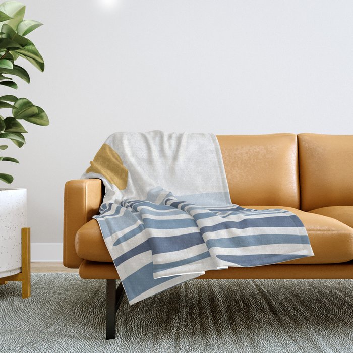 Blue Ocean Waves and the Sun Throw Blanket Gallery Image 1