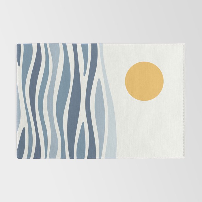 Blue Ocean Waves and the Sun Rug Gallery Image 2
