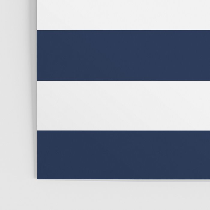 Marinière Nautical Navy Blue and White Mariniere Stripes  Poster Gallery Image 3