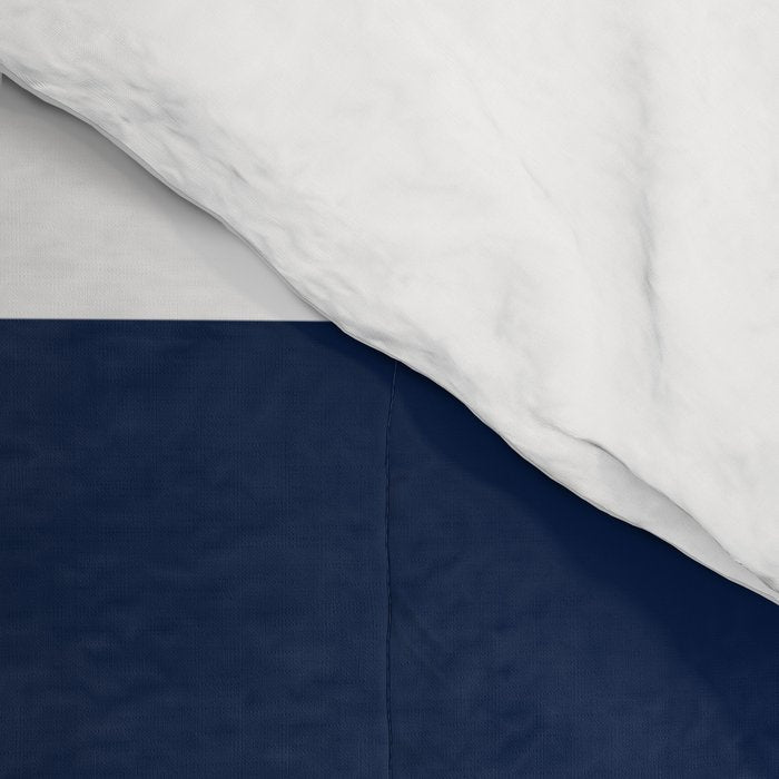 Marinière Nautical Navy Blue and White Mariniere Stripes  Comforter Gallery Image 4