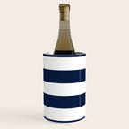 Marinière Nautical Navy Blue and White Mariniere Stripes  Wine Chiller Gallery Image 1