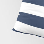 Marinière Nautical Navy Blue and White Mariniere Stripes  Pillow Sham Gallery Image 4