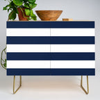 Marinière Nautical Navy Blue and White Mariniere Stripes  Credenza Gallery Image 1