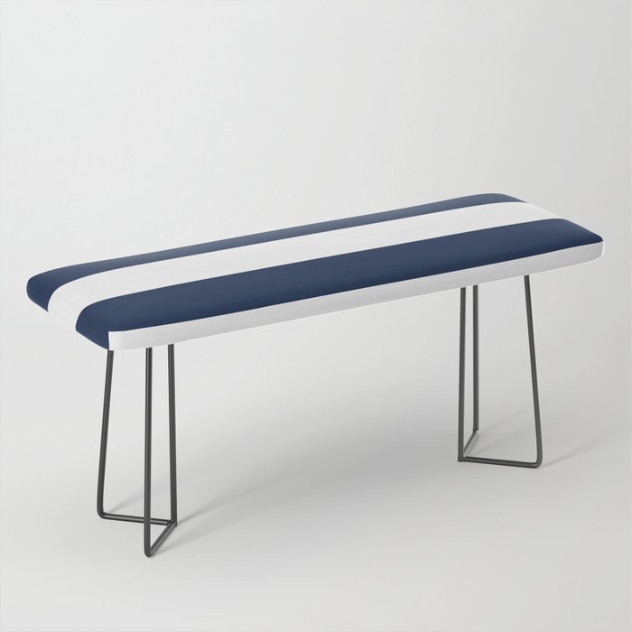 Marinière Nautical Navy Blue and White Mariniere Stripes  Bench Gallery Image 1