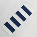 Marinière Nautical Navy Blue and White Mariniere Stripes  Yoga Mat Gallery Image 1