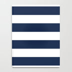 Marinière Nautical Navy Blue and White Mariniere Stripes  Notebook Gallery Image 4