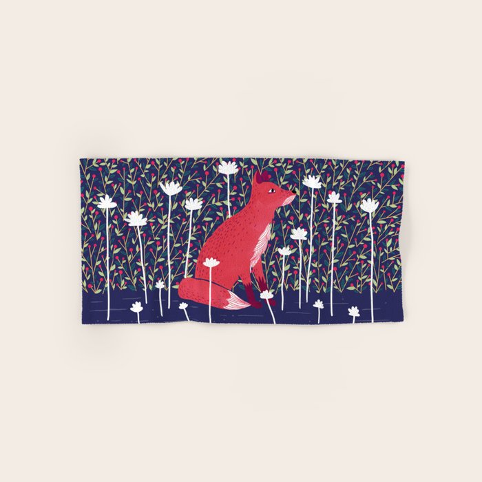 Fox in the Garden Bath Towel Gallery Image 1