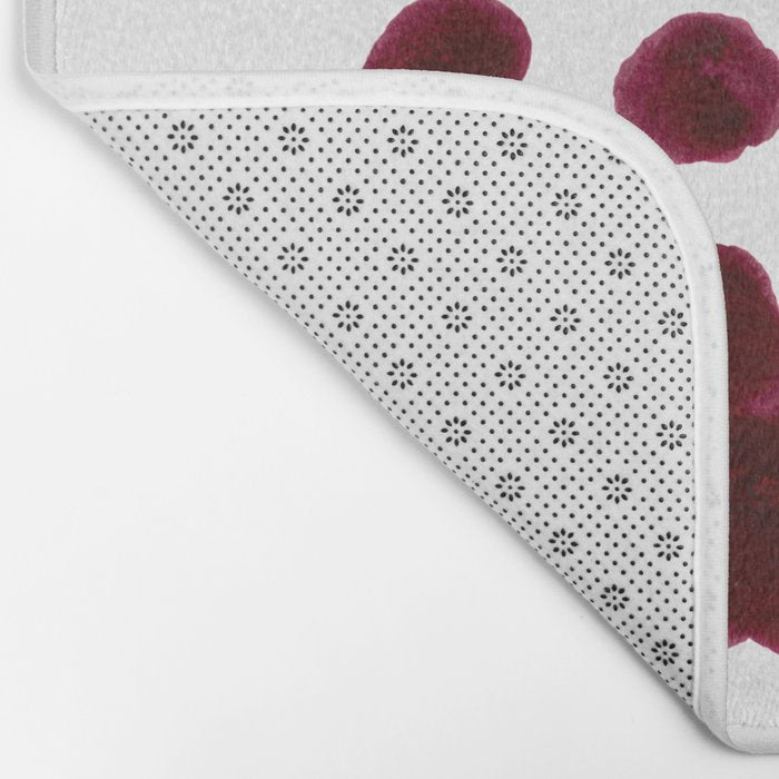 Burgundy Inkblot Pattern Rorschach Test Bath Mat Gallery Image 2