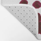 Burgundy Inkblot Pattern Rorschach Test Bath Mat Gallery Image 2
