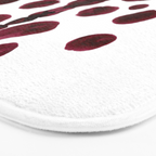 Burgundy Inkblot Pattern Rorschach Test Bath Mat Gallery Image 3