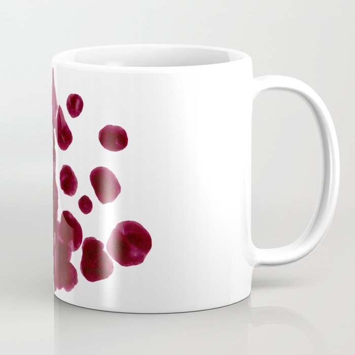 Burgundy Inkblot Pattern Rorschach Test Coffee Mug Gallery Image 1
