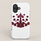 Burgundy Inkblot Pattern Rorschach Test iPhone Case Gallery Image 1