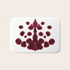 Burgundy Inkblot Pattern Rorschach Test Bath Mat Gallery Image 1