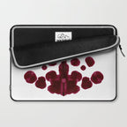 Burgundy Inkblot Pattern Rorschach Test Laptop Sleeve Gallery Image 2