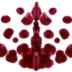Burgundy Inkblot Pattern Rorschach Test Coffee Mug Gallery Image 2