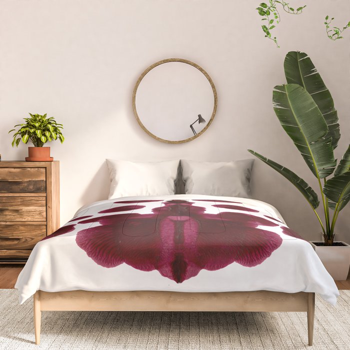 Burgundy Inkblot Pattern Rorschach Test Comforter Gallery Image 3