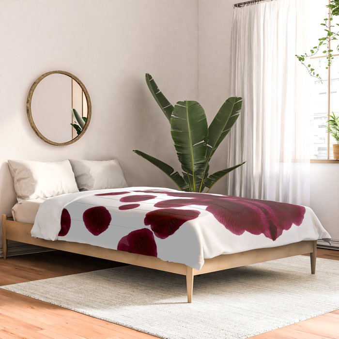 Burgundy Inkblot Pattern Rorschach Test Comforter Gallery Image 2
