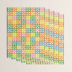 Mid Century Modern Colorful Geometric Breeze Block Pattern Wrapping Paper Gallery Image 3