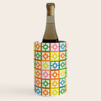 Mid Century Modern Colorful Geometric Breeze Block Pattern Wine Chiller Gallery Image 1