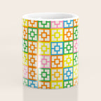 Mid Century Modern Colorful Geometric Breeze Block Pattern Coffee Mug Gallery Image 4