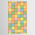 Mid Century Modern Colorful Geometric Breeze Block Pattern Tablecloth Gallery Image 2