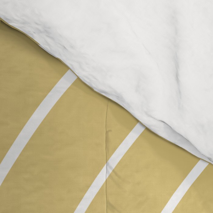Minimal Line Curvature XXVIII Butter Yellow Mid Century Modern Arch Abstract Comforter Gallery Image 4