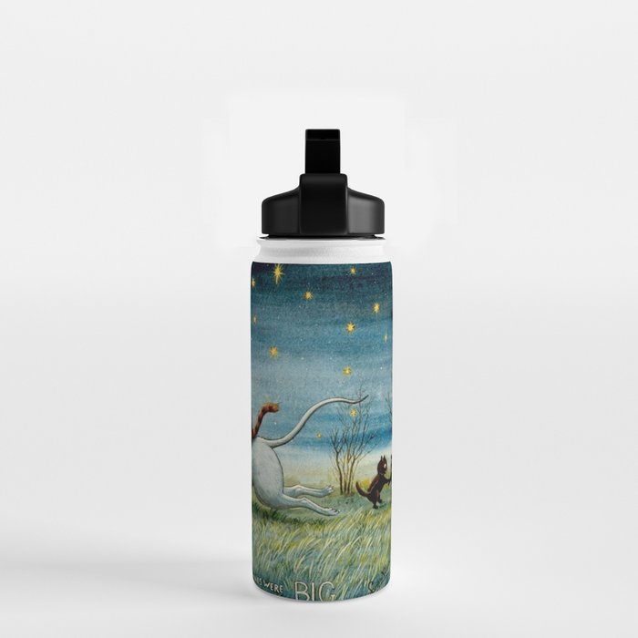 'If Only Big Things Were Little, and Little Things Were Big' by Louis Wain Water Bottle Gallery Image 2