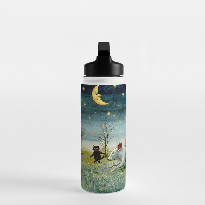 'If Only Big Things Were Little, and Little Things Were Big' by Louis Wain Water Bottle Gallery Image 3