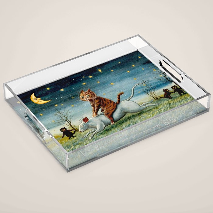 'If Only Big Things Were Little, and Little Things Were Big' by Louis Wain Acrylic Tray Gallery Image 1