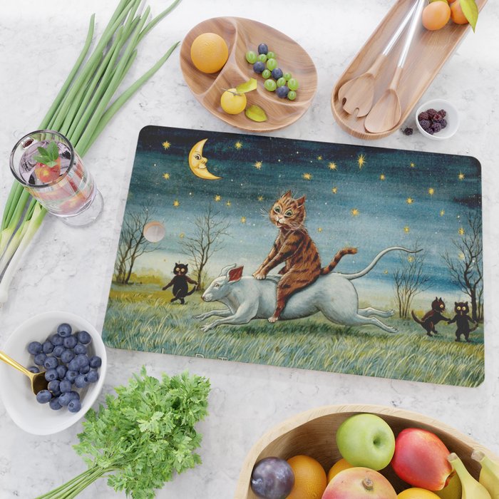 'If Only Big Things Were Little, and Little Things Were Big' by Louis Wain Cutting Board Gallery Image 2