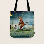 'If Only Big Things Were Little, and Little Things Were Big' by Louis Wain Tote Bag Gallery Image 1