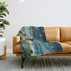 'If Only Big Things Were Little, and Little Things Were Big' by Louis Wain Throw Blanket Gallery Image 1