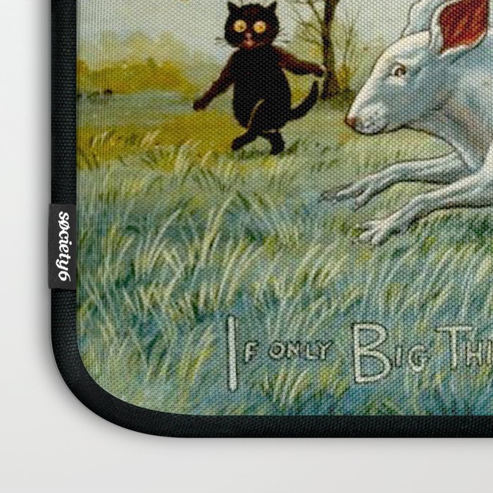 'If Only Big Things Were Little, and Little Things Were Big' by Louis Wain Laptop Sleeve Gallery Image 3