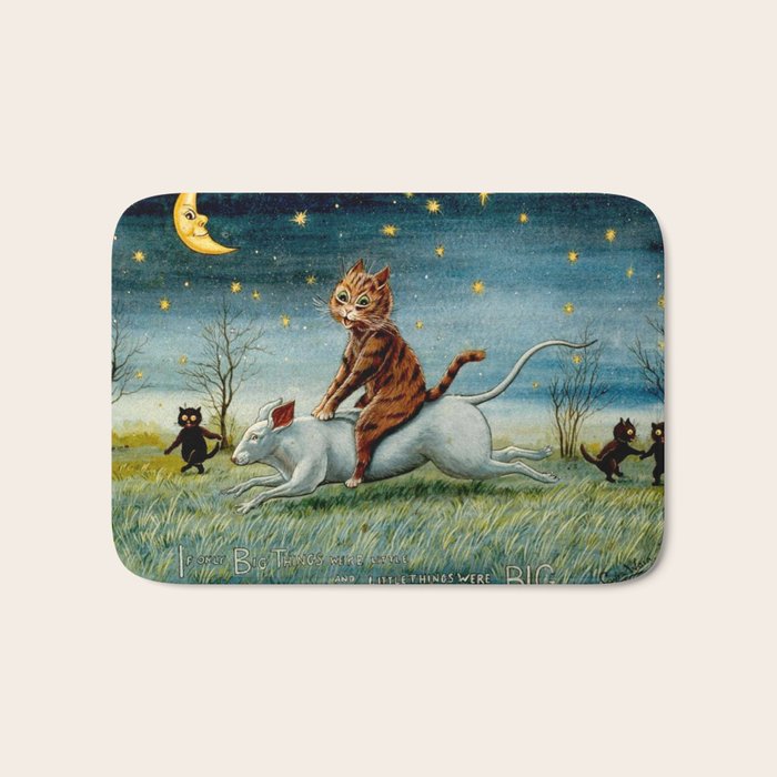 'If Only Big Things Were Little, and Little Things Were Big' by Louis Wain Bath Mat Gallery Image 1